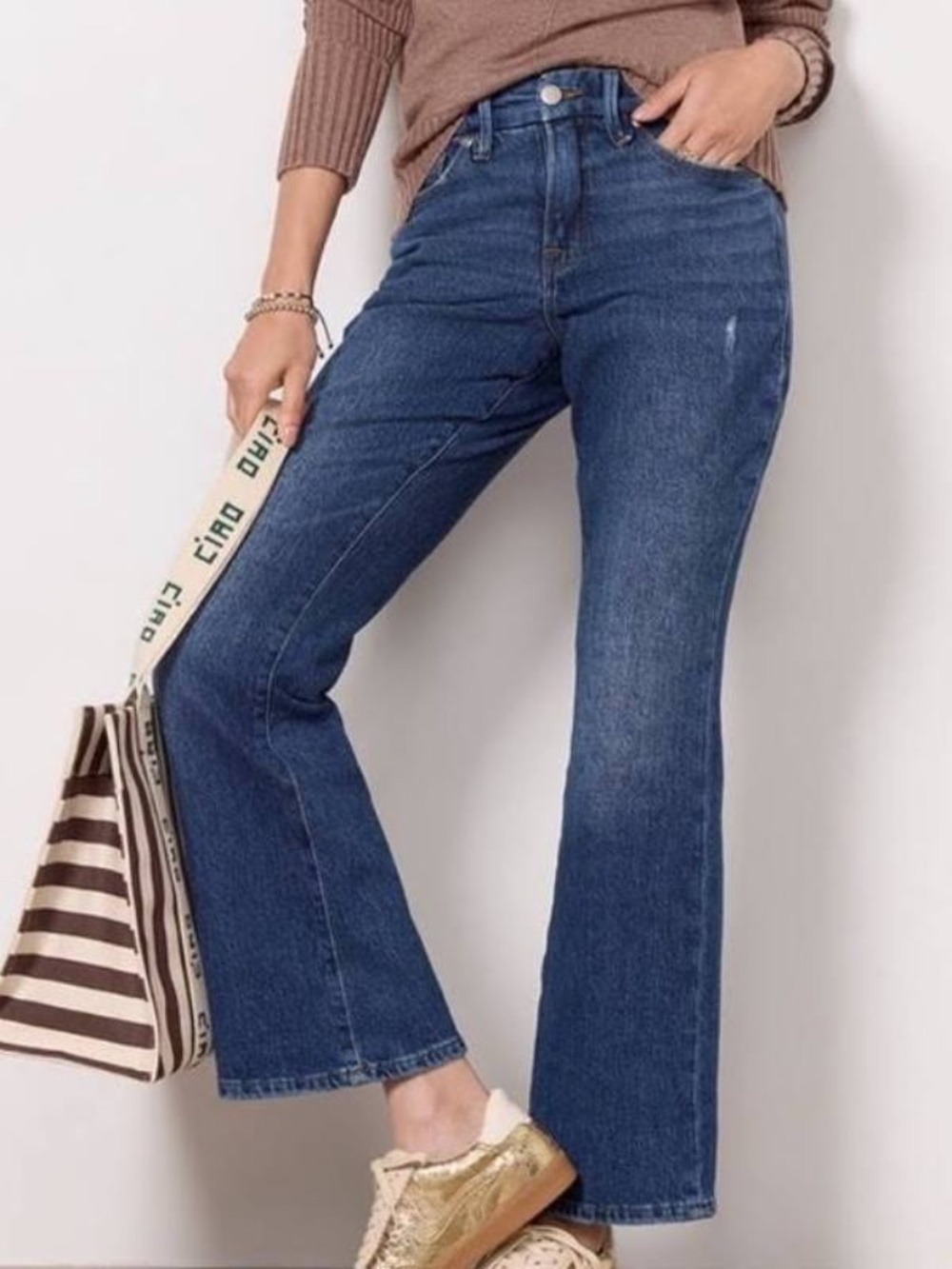 Good American Jeans-Good Petite Bootcut - Indigo - Mid Rise - 8/29